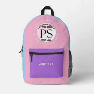 PASTEL COLOR, PROMOTIONAL AND CORPORATIVE TRAVEL PRINTED BACKPACK