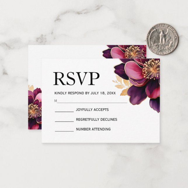 Pastel color simple subtle theme watercolor  card (Front/Back In Situ)
