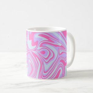 Pastel Color Waves in Pink, Lavender, & Light Blue Coffee Mug