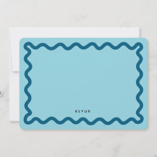 Pastel Color Wavy Simple Stationery Note Card