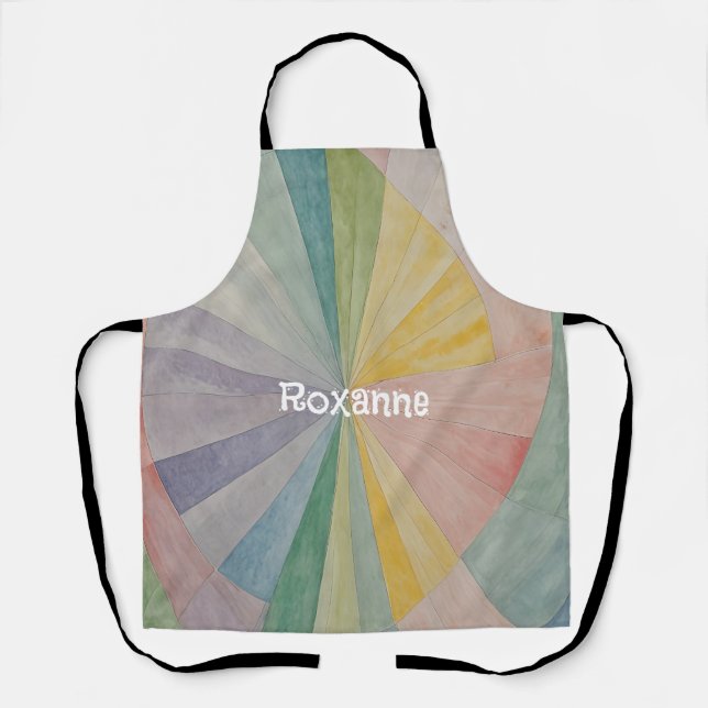 Pastel Color Wheel Odyssey Personalised Apron (Front)