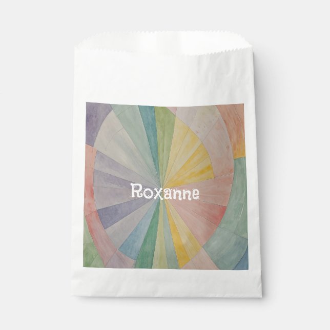 Pastel Color Wheel Odyssey Personalised Favour Bags (Front)