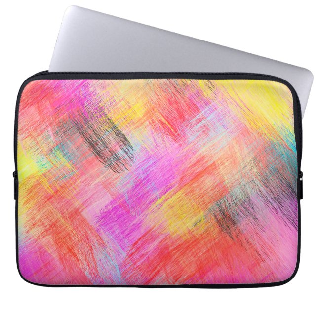 Pastel Colored Abstract Background Laptop Sleeve (Front)