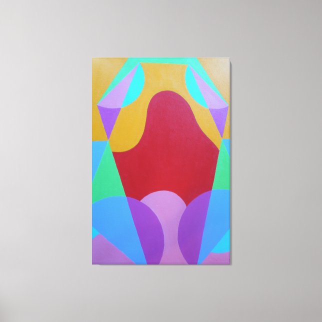 Pastel Colored Abstract Canvas Print (Front)