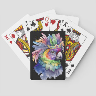 PASTEL COLORED MARDI GRAS BIRD PLAYING CARDS