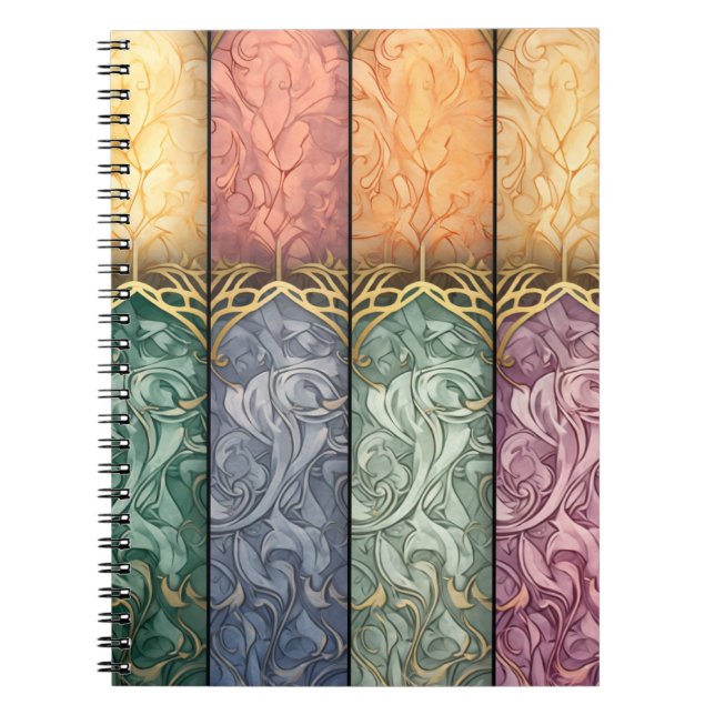 PASTEL COLORED ORNATE IRISH FLOURISHES NOTEBOOK (Front)