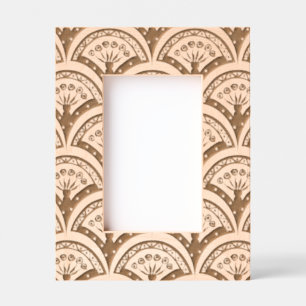 Pastel colored shell pattern etched frames
