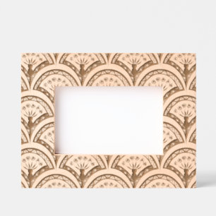 Pastel colored shell pattern etched frames