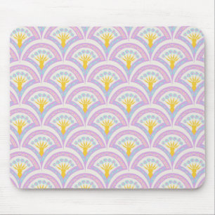 Pastel colored shell pattern mouse mat