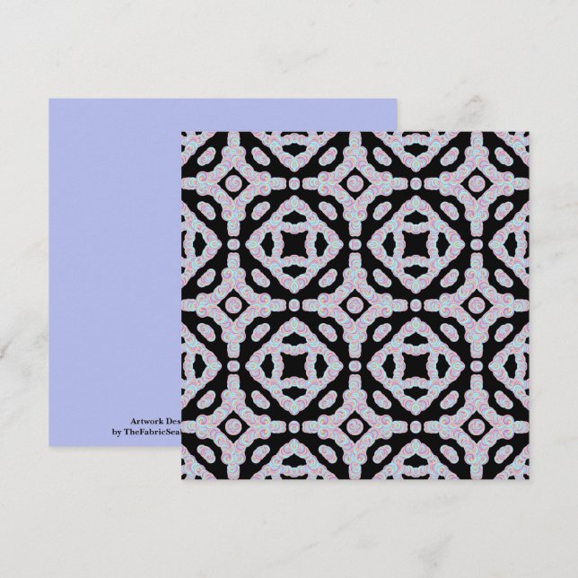 Pastel Colored Squiggly Discs Symmetrical Pattern Card (Front/Back)
