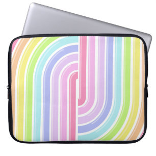 PASTEL COLORED STRIPED PATTERN LAPTOP SLEEVE