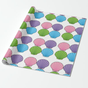 Pastel Colorful Seashell Pack Wrapping Paper