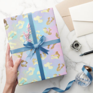 Pastel Colors Leopard Skin Bandana Wrapping Paper