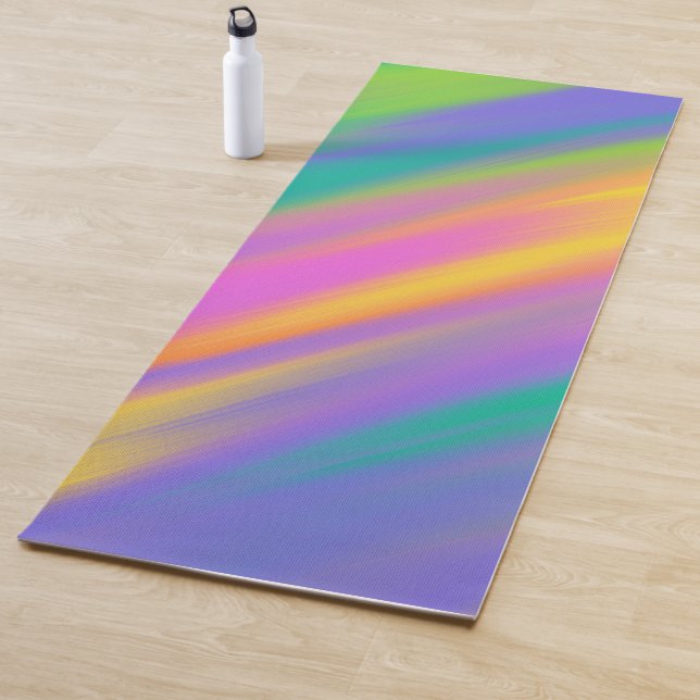 Pastel colors stripes yoga mat (In Situ)