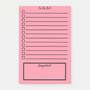 Pastel Colors   To Do List   Bright Pink/Red Post-it Notes