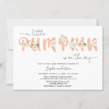Pastel Colour A Little Pumpkin Fall Baby Shower