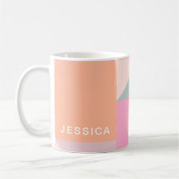 Pastel Colour Block Geometric Shapes Personalised