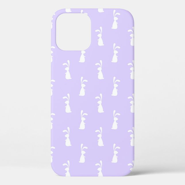 Pastel Colour Bunny Pattern Blue Background Pet Case-Mate iPhone Case (Back)