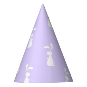 Pastel Colour Bunny Pattern Blue Background Pet Party Hat
