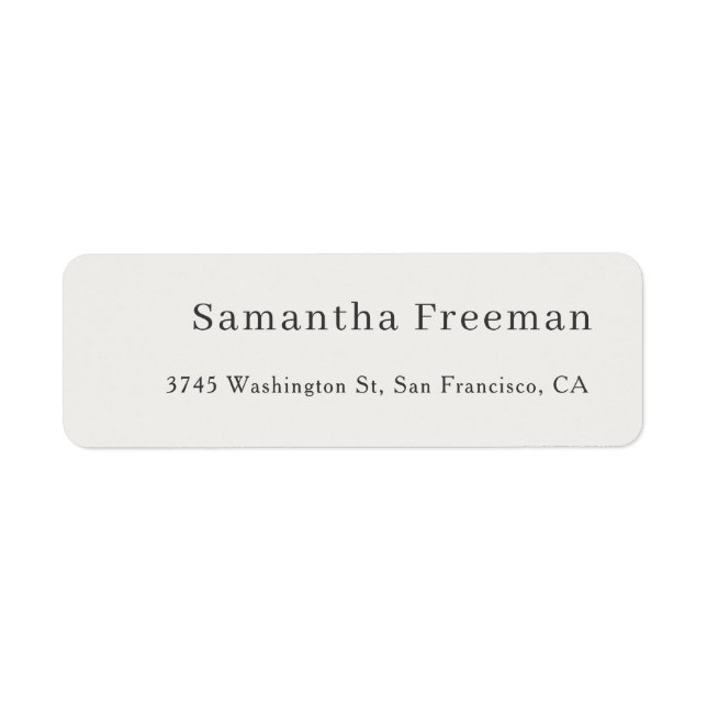 Pastel Colour Classical Plain Minimalist Name (Front)