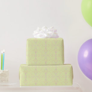 Pastel Colour Dots And Tapered Lines Pattern Art Wrapping Paper