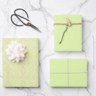 Pastel Colour Dots And Tapered Lines Pattern Art Wrapping Paper Sheet