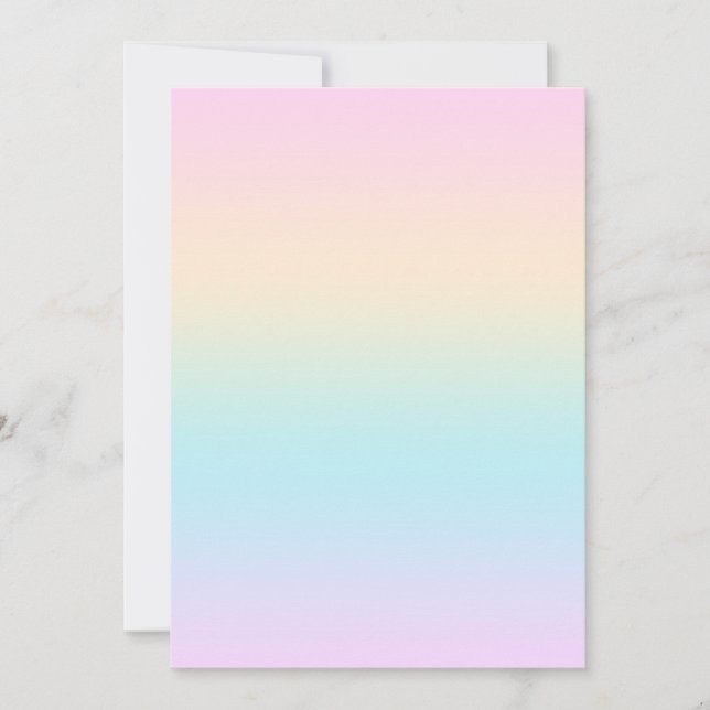 Pastel colour gradient invitation (Front)