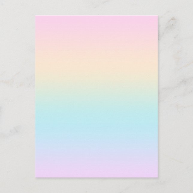 Pastel colour gradient postcard (Front)