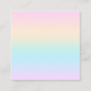 Pastel colour gradient square business card