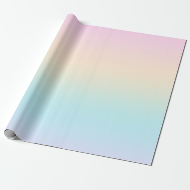 Pastel colour gradient wrapping paper (Unrolled)