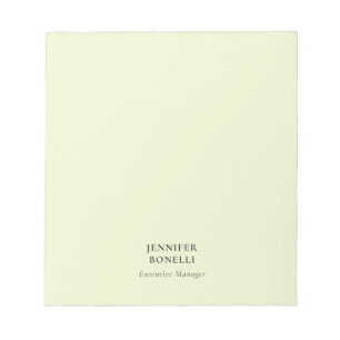 Pastel colour minimalist modern trendy own name notepad