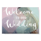 Pastel Colour Photo Wedding Welcome Sign