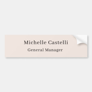 Pastel Colour Professional Unique Classical Simple Bumper Sticker