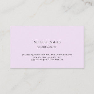 Pastel Colour Professional Unique Classical Simple Business Card