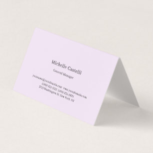 Pastel Colour Professional Unique Classical Simple Business Card