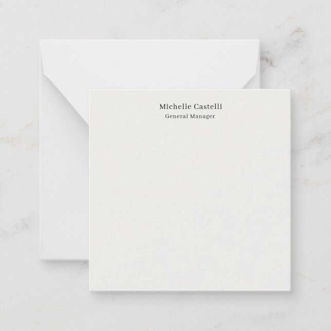 Pastel Colour Professional Unique Classical Simple Card (Front)