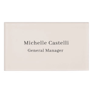 Pastel Colour Professional Unique Classical Simple Name Tag