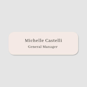 Pastel Colour Professional Unique Classical Simple Name Tag