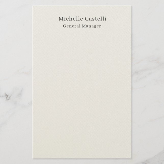 Pastel Colour Professional Unique Classical Simple Stationery (Front)