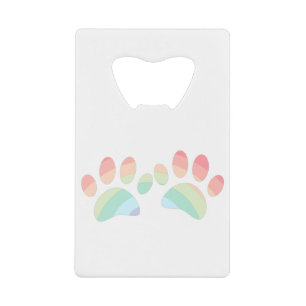 Pastel Colour Rainbow Dog Paw Prints