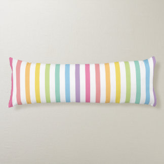 Pastel Colour Rainbow Stripes Pattern Body Cushion