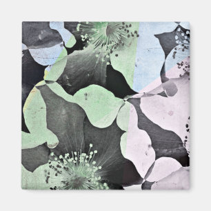 Pastel colour romantic flower nature pattern art magnet