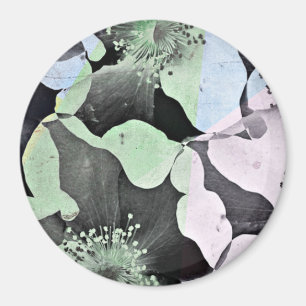 Pastel colour romantic flower nature pattern art magnet