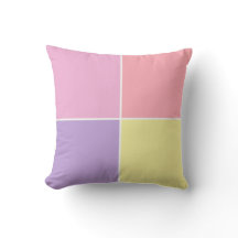 Pastel colour Throw pillow