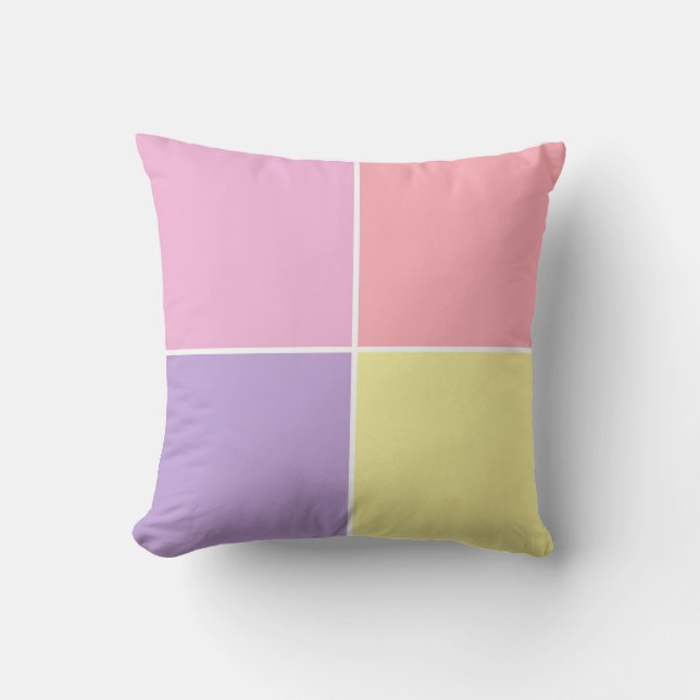 Pastel colour Throw pillow (Front)