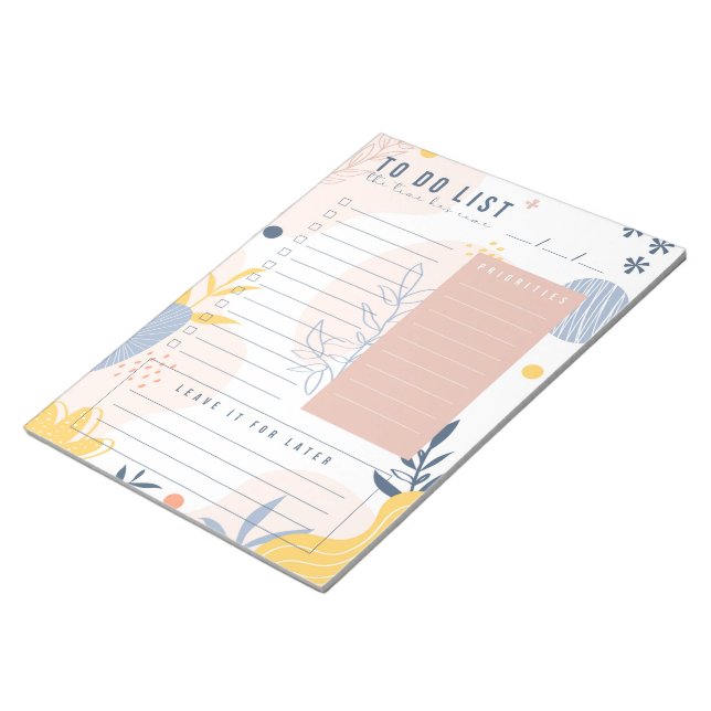 Pastel Colour To-Do List Notepad (Angled)