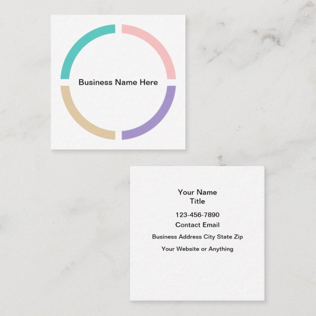 Pastel Colour Trendy Business Cards Design (Front/Back)