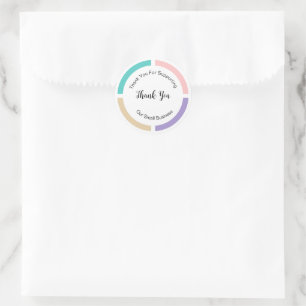 Pastel Colour Trendy Thank You Sticker Labels
