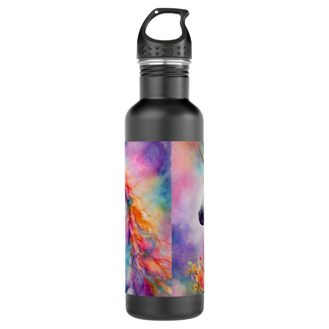 Pastel Colour Unicorn 710 Ml Water Bottle (Front)