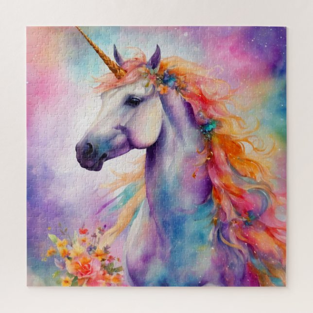Pastel Colour Unicorn Jigsaw Puzzle (Vertical)